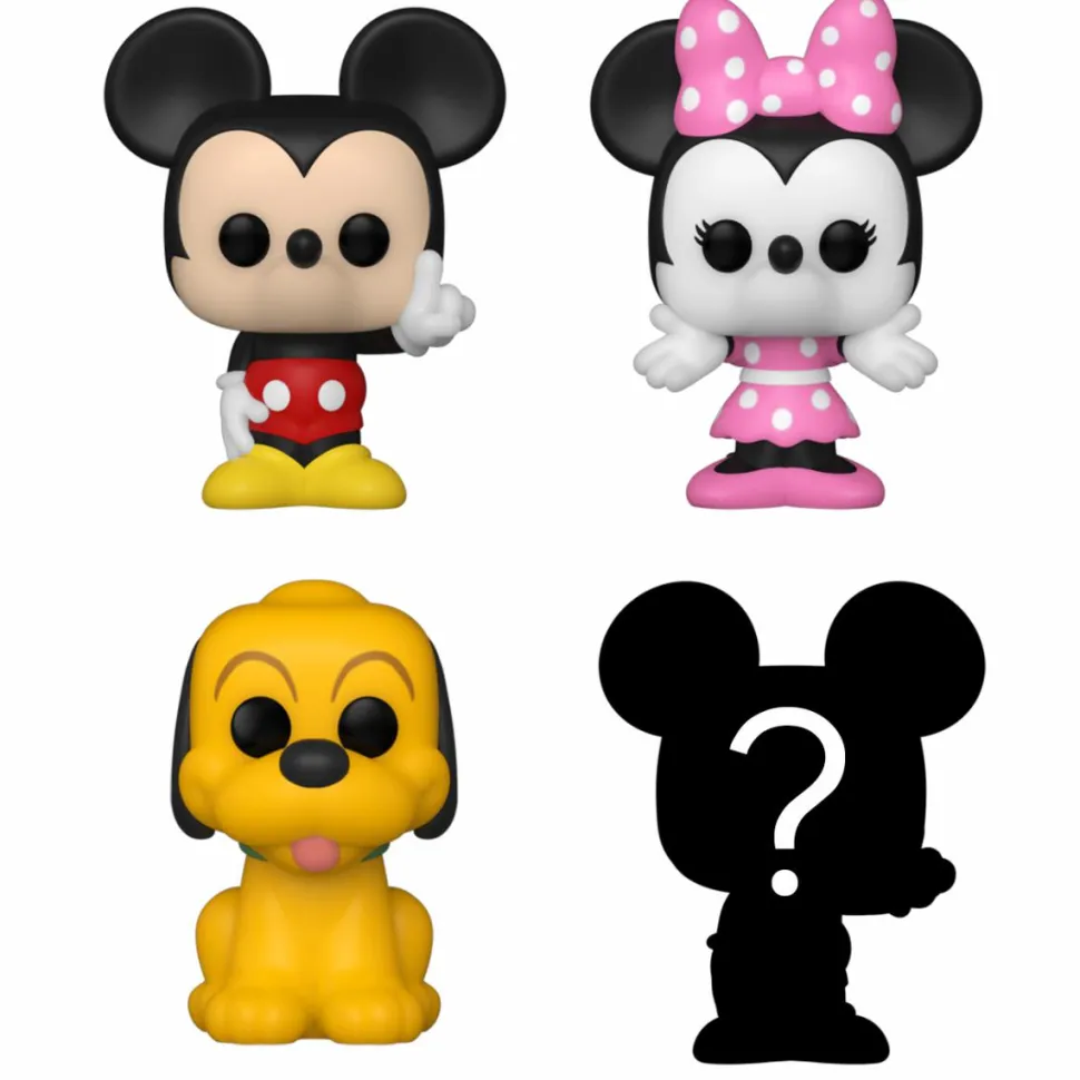 Disney - Mickey Mouse, Minnie Mouse, Pluto & Mystery Bitty Pop! Vinyl Figure 4-Pack