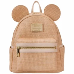 Disney - Mickey Woven Texture 10" Faux Leather Mini Backpack