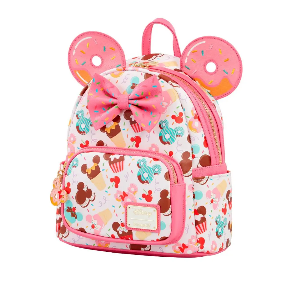 Disney - Minnie Cupcake & Donuts 10" Faux Leather Mini Backpack