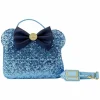 Disney - Minnie Hanukkah Sequin 8" Faux Leather Crossbody Bag