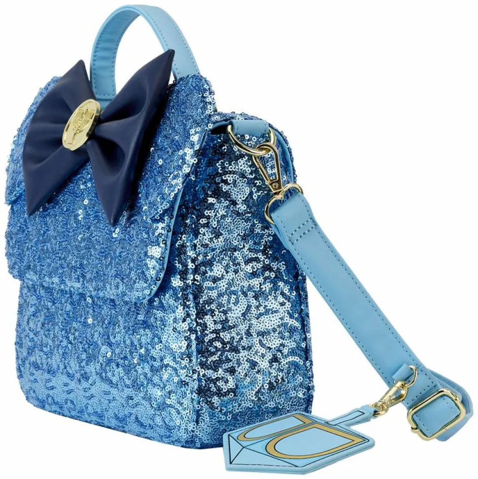 Disney - Minnie Hanukkah Sequin 8" Faux Leather Crossbody Bag