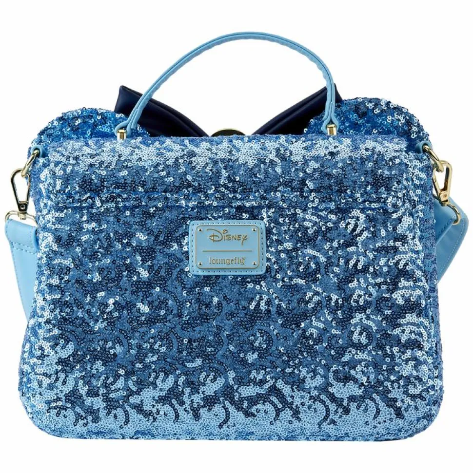 Disney - Minnie Hanukkah Sequin 8" Faux Leather Crossbody Bag