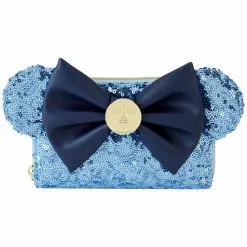 Disney - Minnie Hanukkah Sequin 4" Faux Leather Zip-Around Wallet