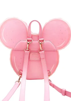 Disney - Minnie Macaron 11” Faux Leather Convertible Mini Backpack