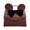 Disney - Minnie Maroon Quilted 8" Faux Leather Crossbody Bag