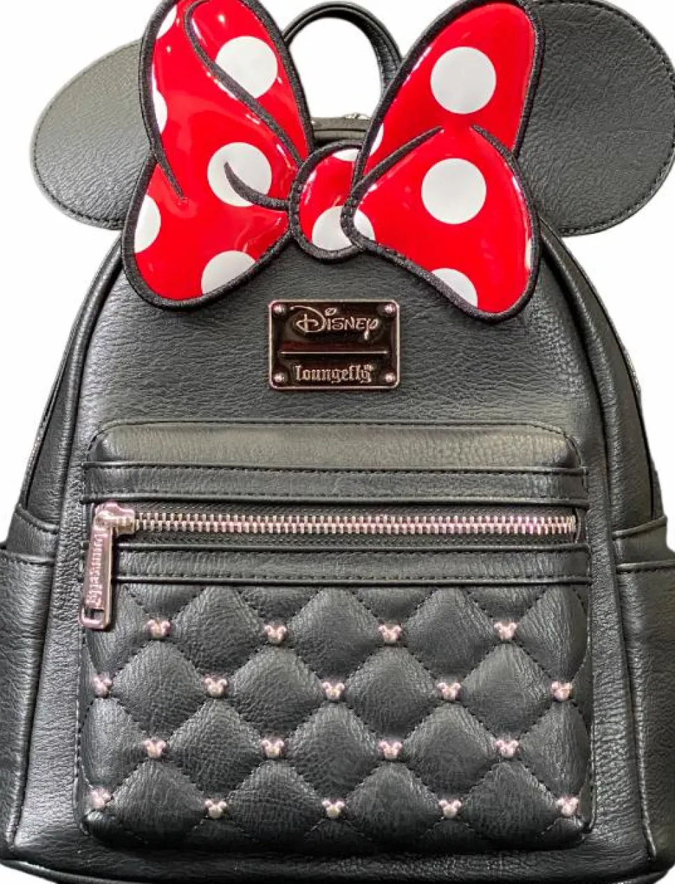 Disney - Minnie Mouse Bow 10" Faux Leather Mini Backpack