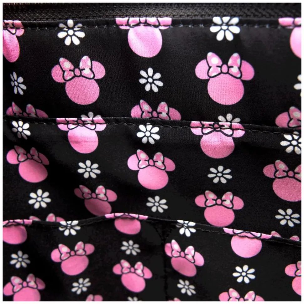 Disney - Minnie Mouse Floral Rocks the Dots 13" Faux Leather Tote Bag with Coin Purse