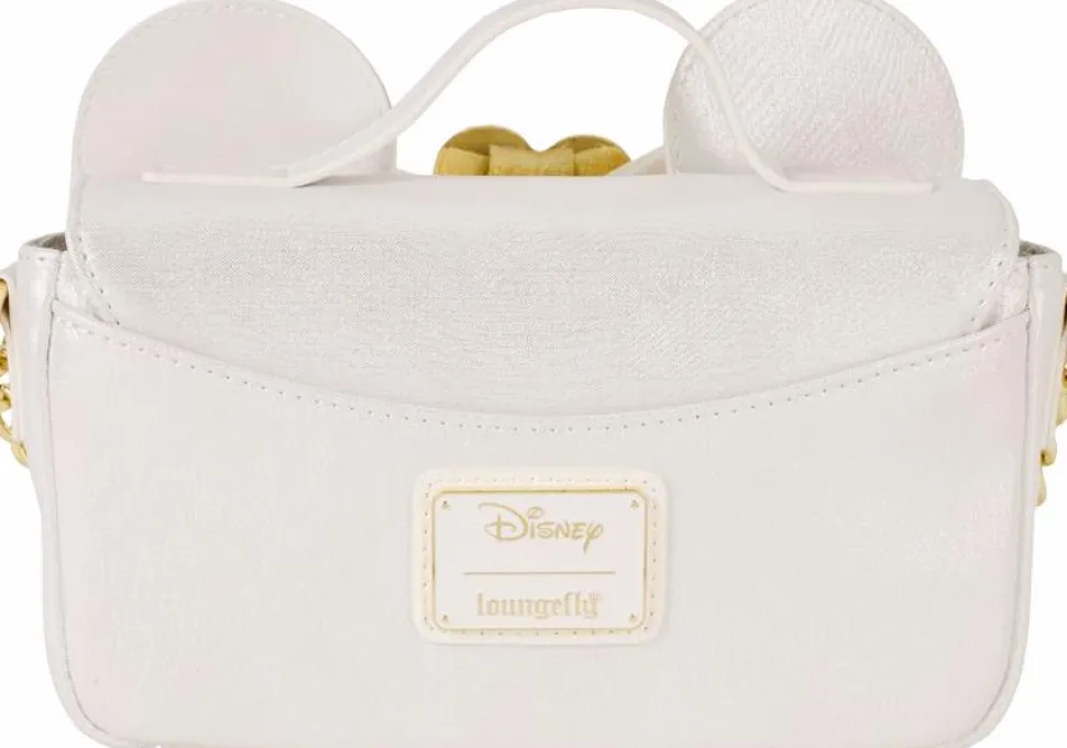 Disney - Minnie Mouse Iridescent Lace Wedding 7" Faux Leather Crossbody Bag