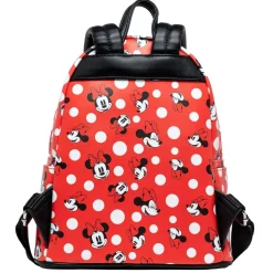 Disney - Minnie Mouse Polka Dots Red 10” Faux Leather Mini Backpack