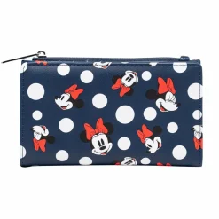 Disney - Minnie Mouse Polka Dots Blue 4” Faux Leather Wallet