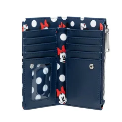 Disney - Minnie Mouse Polka Dots Blue 4” Faux Leather Wallet