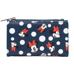 Disney - Minnie Mouse Polka Dots Blue 4” Faux Leather Wallet