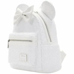 Disney - Minnie Mouse Sequin Wedding 10” Faux Leather Mini Backpack