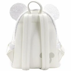 Disney - Minnie Mouse Sequin Wedding 10” Faux Leather Mini Backpack