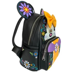 Disney - Minnie Mouse Sugar Skull 10” Faux Leather Mini Backpack