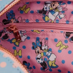 Disney - Minnie Pastel Polka Dot 7” Faux Leather Crossbody Bag
