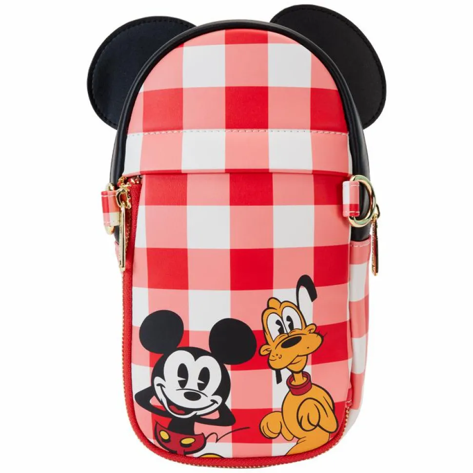 Disney - Minnie Picnic Cup Holder 9" Faux Leather Crossbody Bag