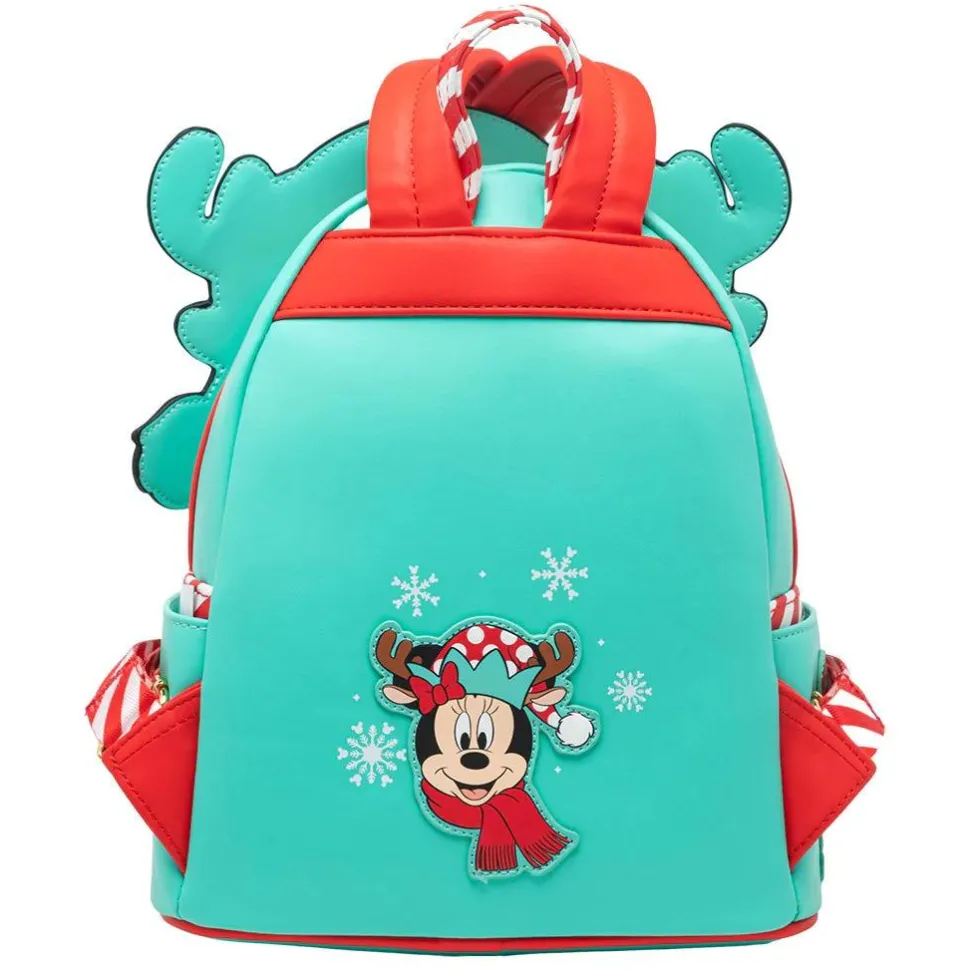 Disney - Minnie Reindeer Cosplay Light Up 10” Faux Leather Mini Backpack