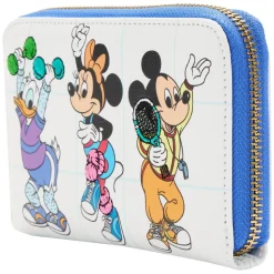 Disney - Mousercise 4” Faux Leather Zip-Around Wallet