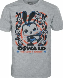 Disney - Oswald the Lucky Rabbit Pop! Tees Unisex Grey T-Shirt