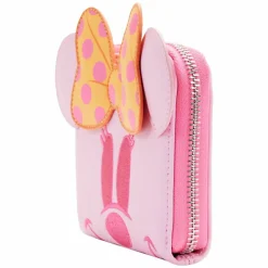 Disney - Pastel Ghost Minnie Mouse Glow in the Dark 4” Faux Leather Zip-Around Wallet