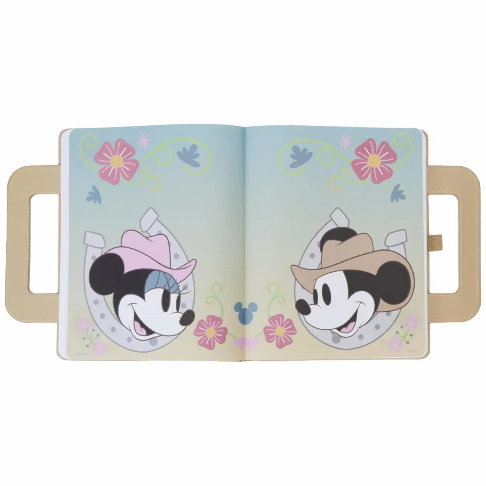 Disney - Western Mickey and Minnie Lunch Box 6" Faux Leather Journal