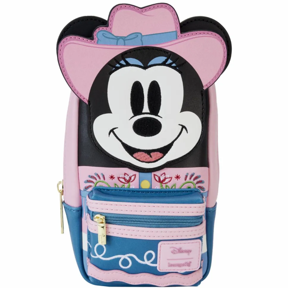 Disney - Western Minnie 8" Faux Leather Mini Backpack Pencil Case