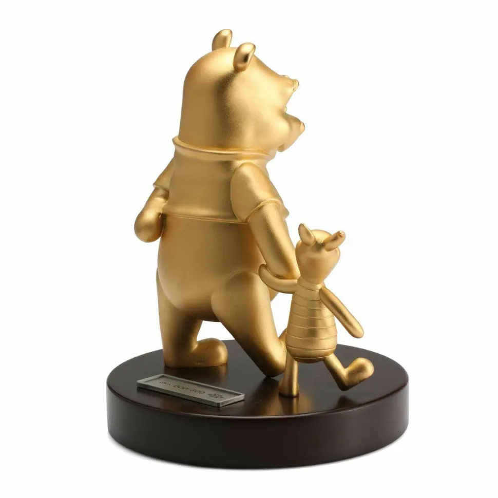 Disney - Winnie the Pooh and Piglet Limited Edition Gilt 8” Pewter Figurine