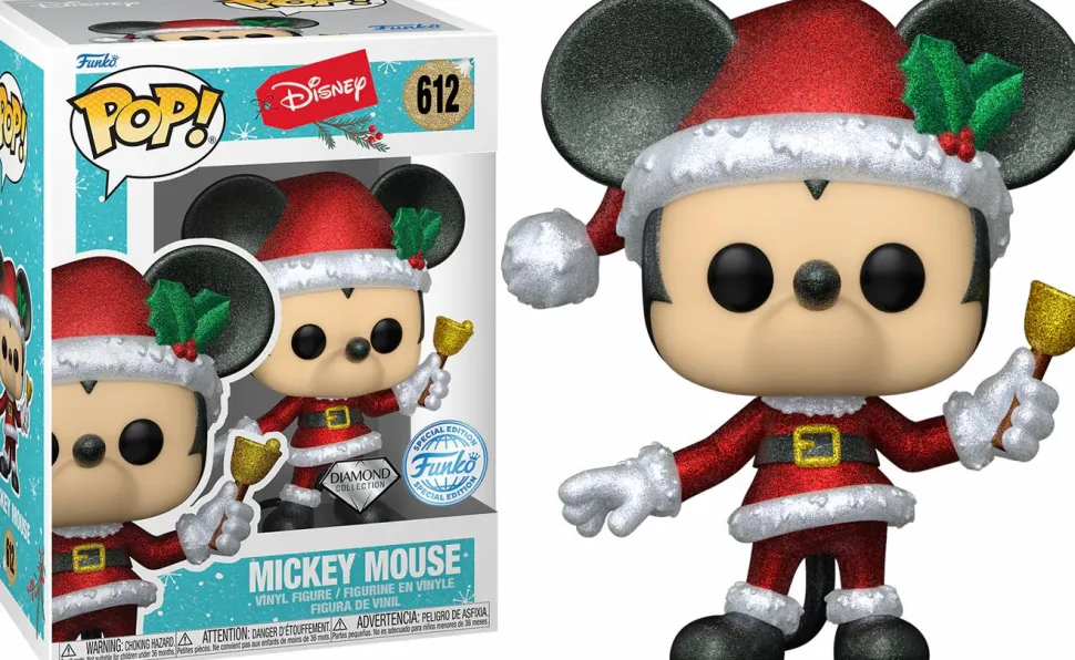 Disney: Holiday - Mickey Mouse Diamond Glitter Pop! Vinyl Figure