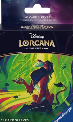 Disney Lorcana - Trading Card Game Set 6 Azurite Sea Scar Standard Deck Protector Card Sleeves (65 Count)