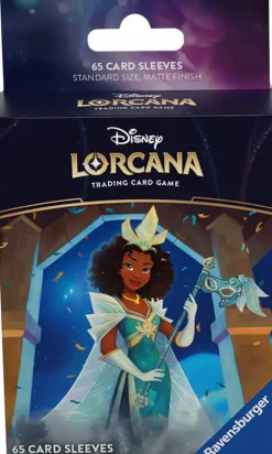 Disney Lorcana - Trading Card Game Set 5 Shimmering Skies Tiana Standard Deck Protector Card Sleeves (65 Count)