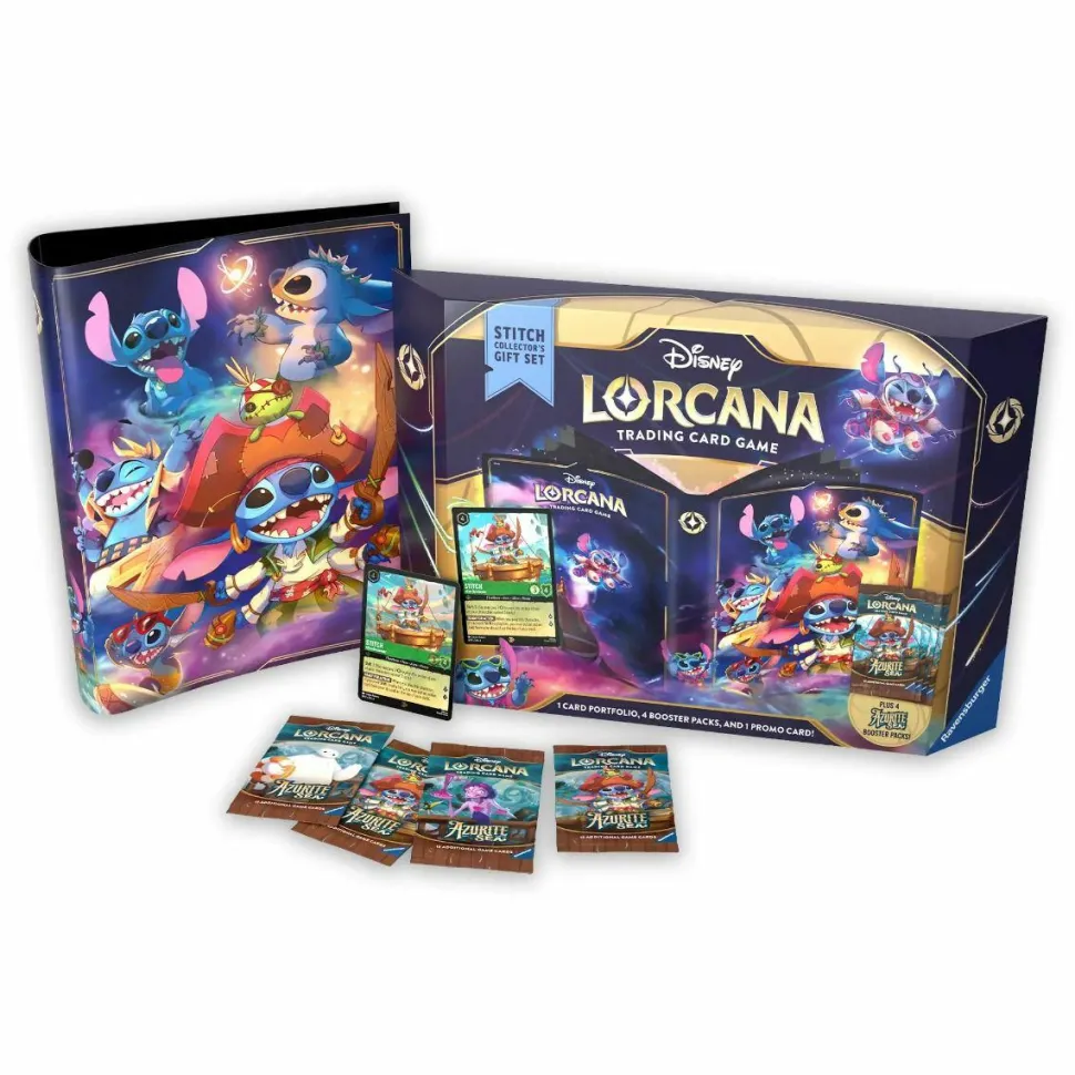 Disney Lorcana - Trading Card Game Set 6 Azurite Sea Stitch Collector's Gift Set