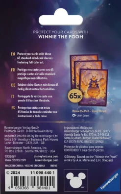 Disney Lorcana - Trading Card Game Set 6 Azurite Sea Winnie the Pooh Standard Deck Protector Card Sleeves (65 Count)