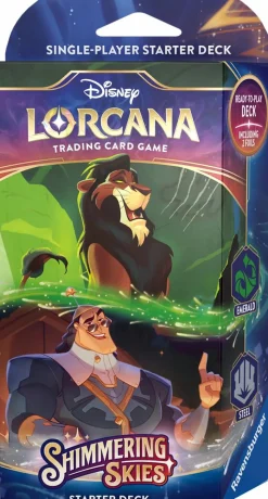 Disney Lorcana - Trading Card Game Set 5 Shimmering Skies A Roaring Guest List Starter Deck