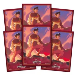 Disney Lorcana - Trading Card Game Set 5 Shimmering Skies Aladdin Standard Deck Protector Card Sleeves (65 Count)
