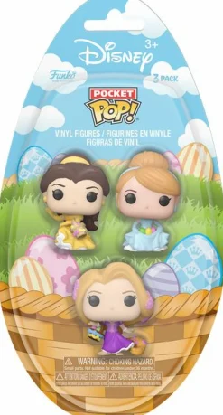 Disney Princess - Belle, Cinderella & Rapunzel (Easter) Pocket Pop! Vinyl Figure 3-Pack