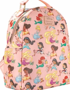 Disney Princess - Chibi Princesses 12” Faux Leather Mini Backpack