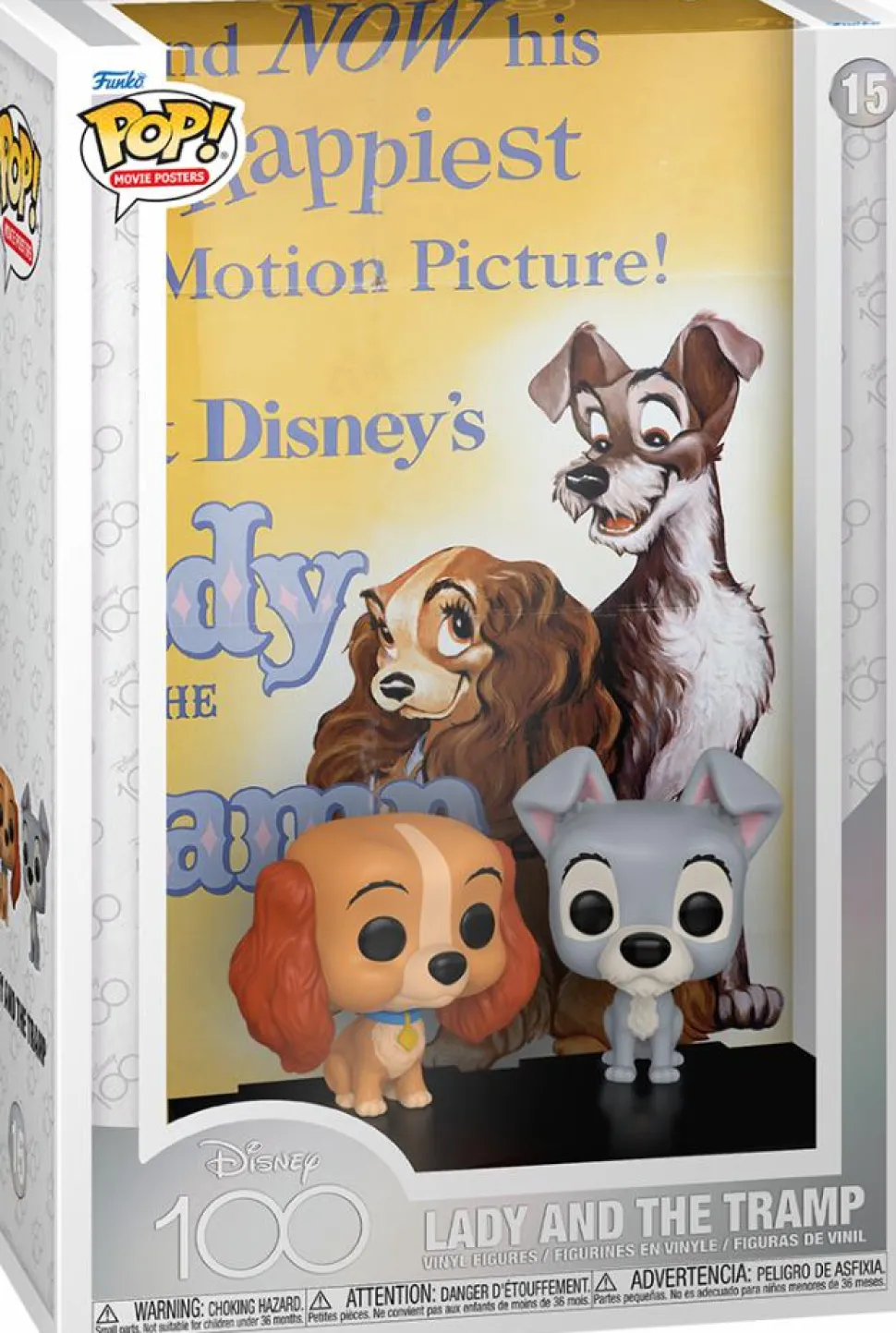 Disney 100th - Lady and the Tramp Pop! Movie Cover Vinyl Figure