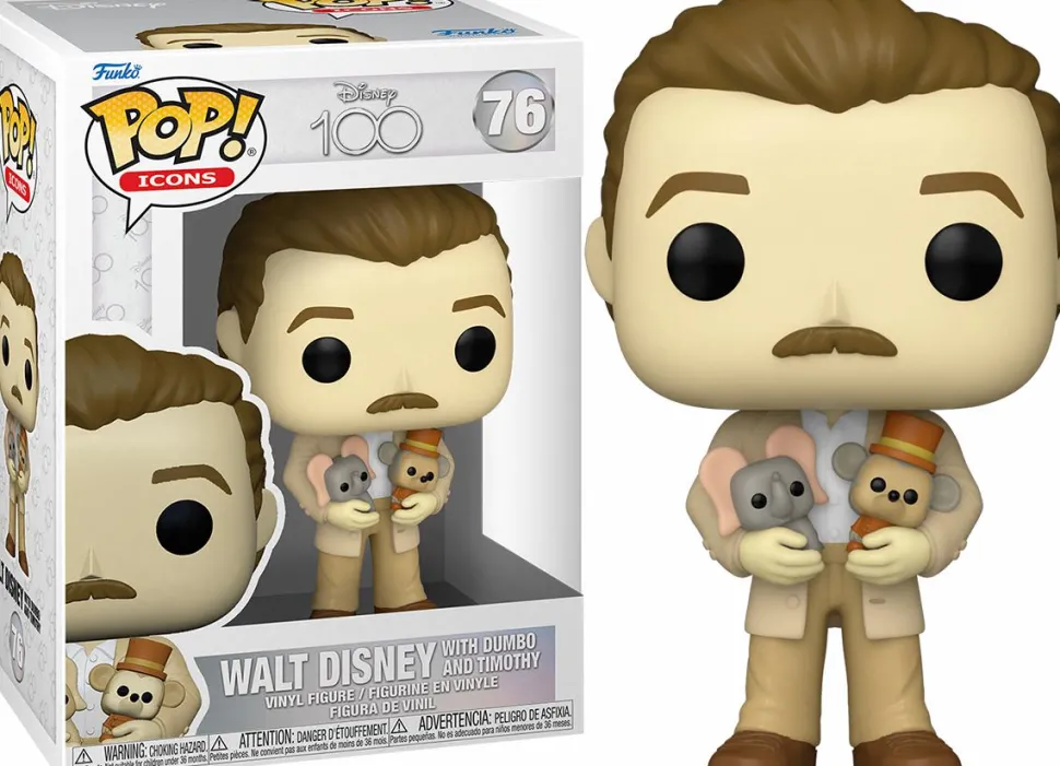 Disney 100th - Walt Disney with Dumbo and Timothy Pop! Vinyl Figure