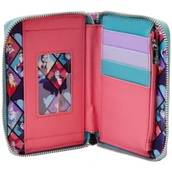 Disney Villains - Color Block 4” Faux Leather Zip-Around Wallet