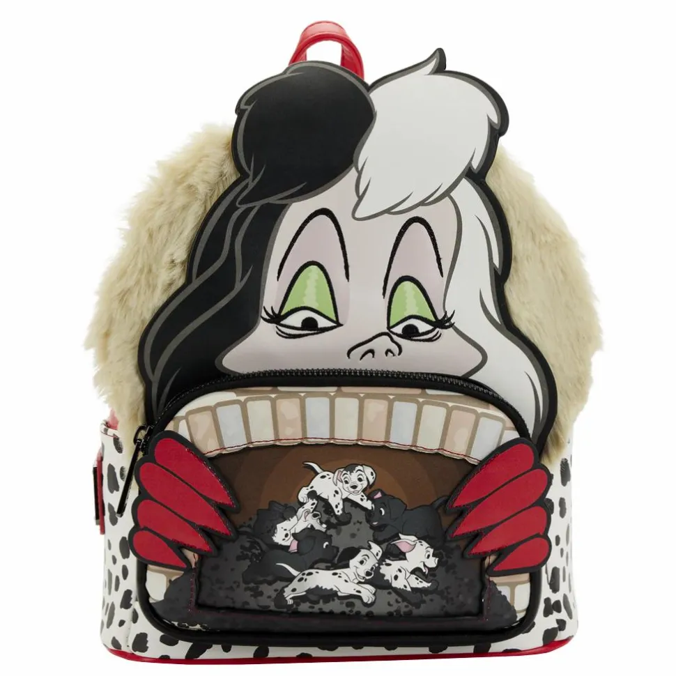 Disney Villains - Cruella De Vil Scene 10” Faux Leather Mini Backpack