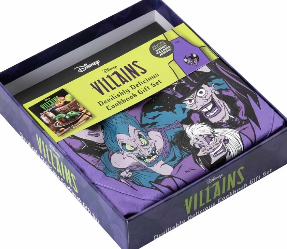 Disney Villains - Devilishly Delicious Cookbook Hardcover Book & Apron Gift Set