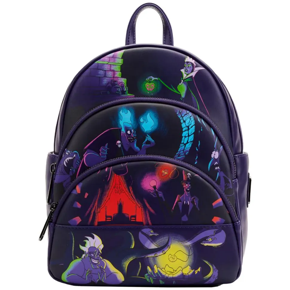 Disney Villains - Glow in the Dark 10” Faux Leather Mini Backpack
