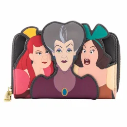 Disney Villains - Lady Tremaine, Anastasia & Drizella Scene 4” Faux Leather Zip-Around Wallet