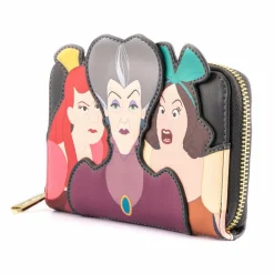 Disney Villains - Lady Tremaine, Anastasia & Drizella Scene 4” Faux Leather Zip-Around Wallet