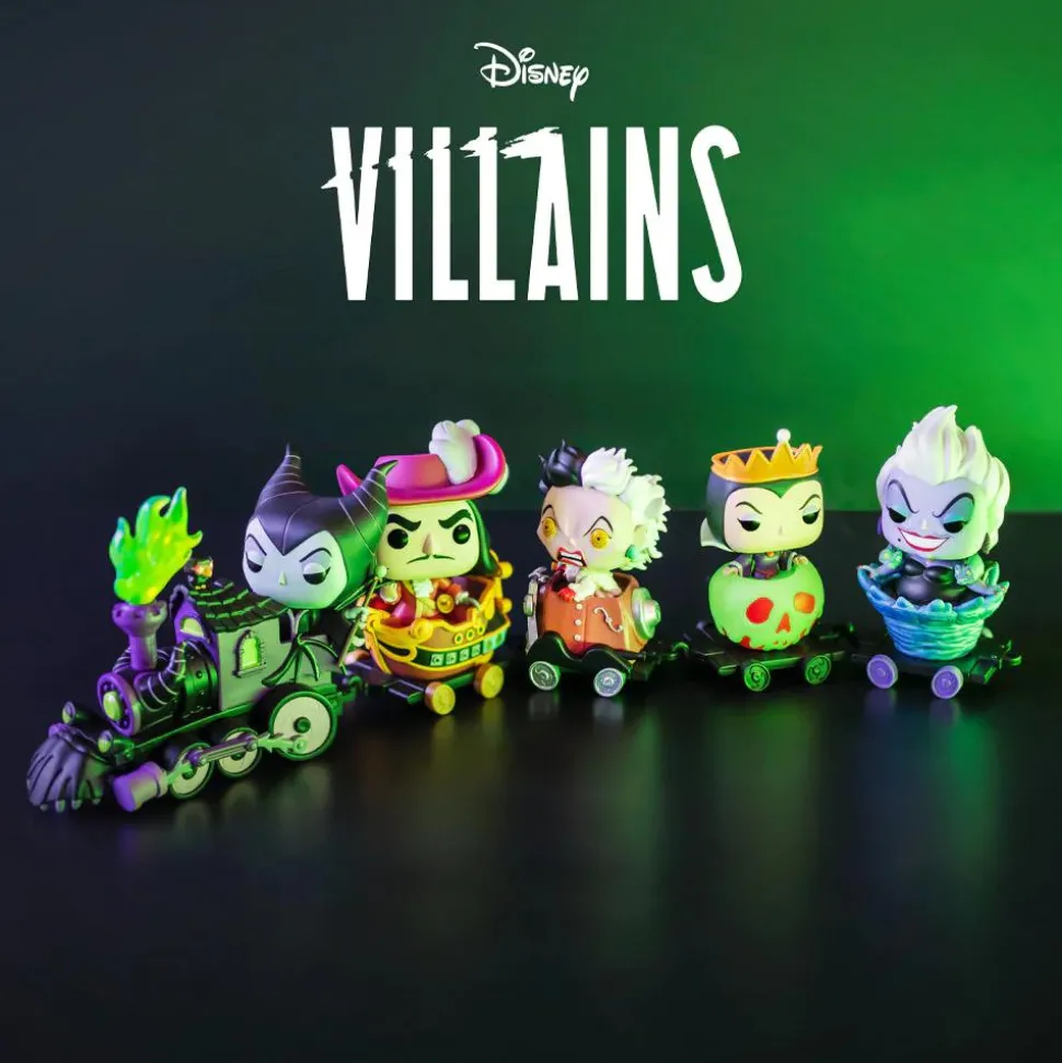 Disney Villains - Train Engine & Carts Pop! Vinyl Figure Bundle (Funko / Popcultcha Exclusive) (Set of 5)