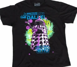 Doctor Who - Dalek Supreme Retro Black Male T-Shirt
