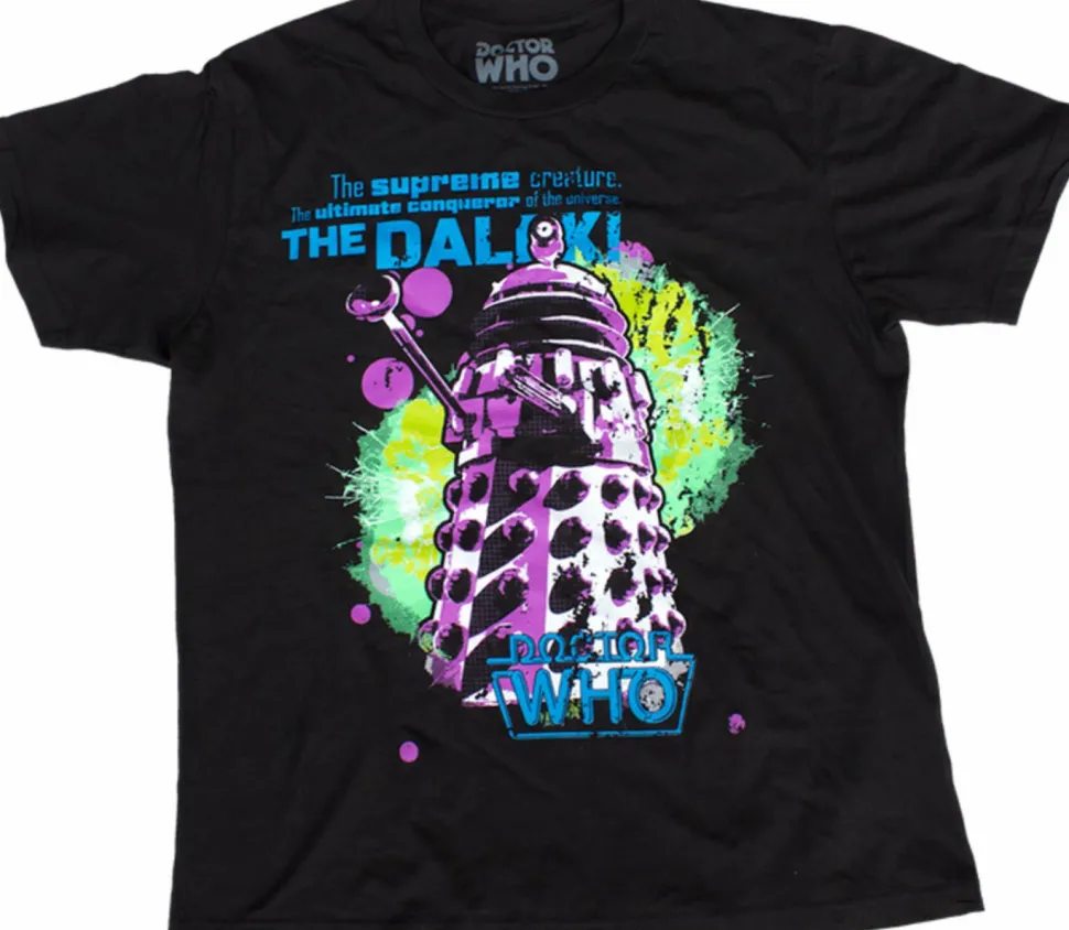 Doctor Who - Dalek Supreme Retro Black Male T-Shirt