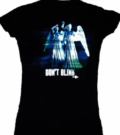 Doctor Who - Don't Blink Weeping Angel Black Female T-shirt