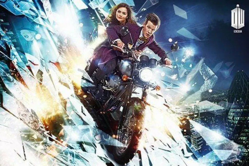 Doctor Who - 11th Doctor and Clara on Motorcycle Poster (492)